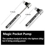 미니 자전거 펌프 - 프레스타 슈레이더에 적합 160 PSI 마운트 키트 컴팩트 라이트 도로 산악 BMX 자전거용 타이어 2 9온스