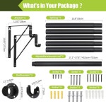 앤더슨 옷장 막대 17 87 옷걸이용 1 3 헤비 듀티 막대 조절식 브래킷 지지대 17 -51