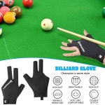 당구장 장갑 왼손 3 핑거 통기성 풀 스누커 큐 스포츠 남녀용 사이즈 조절 가능한 이중 스티칭 탄력 당구 훈련 액세서리
