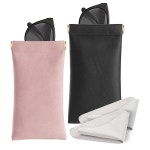 마볼리아 선글라스 케이스 휴대용 스퀴즈 탑 안경 케이스 여성용 소프트 퓨 가죽 파우치 One Size 2