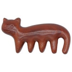 우드데이 옻칠 원목 괄사 마사지기 고양이