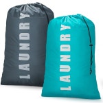 아이싱크 세탁 가방 더러운 옷을 위한 여행용 가방 2팩 캠핑 대형 옷 여행 24 x 36 시안 1 Laundry Bags Cyan Gr