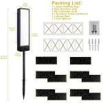 T-SUN 태양광 주소 표지판 야적장 수직 LED 주택 번호 표시 - IP65 방수 따뜻하고 차가운 흰색 야외 명판 조명이 켜진 진입로 홈 스트리트