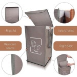 NYIKA - 재활용 정리함 재사용 가능한 봉투 분류함 쓰레기 3개의 구획 뚜껑이 Cake