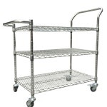 물빠짐 진열 업소용 주방 트롤리 3단 보관 이동식 그릇