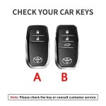 toyota 호환 CHR Hilux Fortuner Land Cruiser 200 Camry Corolla Crown RAV4 용 TPU 자동차 스마트 키 케이스 커버 셸 홀더