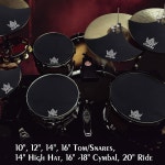 드럼 음소거 패드 소음기 패드 세트 12개 감쇠 심벌 머플러 1 4Pcs- Cymbal Mute Pad