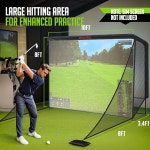 ZEALF 골프 네트 측면 장벽이 10X7피트 시뮬레이터 인클로저 저소음 실크 타겟 캐리백 모래주머니 2개 스테이크 4개 뒷마당용 히팅 실내외용... 