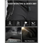 지퍼 포켓이 남성용 신축성 허리 하이킹 바지 방수 퀵 드라이 경량 아웃도어 스웨트 팬츠 옵션 1 Small