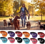 Vicenpal 12개 양면 반사견 목줄과 부드러운 패딩 손잡이 중대형견용 벌크 나일론 동물 목줄 걷기 훈련용 6가지 6피트 귀여운