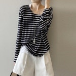 헤레이스 루즈 스트라이프 티 YMSH25SS833