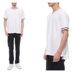 톰브라운 남성 RWB 스트라이프 반팔티셔츠 25S MJS231A J0055 100