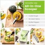 스프링 셰프 헤비 듀티 메탈 아이스크림 스쿱 - 식기세척기 안전 스쿱 상업용 스페이드 젤라토 멜론 순대 쿠키 스푼 1