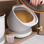 -7 2L 2 2Gal 흰색 의 신선함을 유지하는 소형 개 고양이 사료 건조 식품을 위한 CTIME 밀폐 애완동물 보관 용기