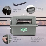 펫메이트 스카이 케넬 - 항공 여행용 최대 15파운드의 반려동물을 위한 항공사 규정 준수 반려견 상자 헤비 듀티 케넬 미국산 21