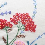 큰 그림이 베개 커버 쿠션 케이스와 지퍼 실 바늘 레이스 크루엘 공예용 지침 키트를 포함한 자수 키트 2세트 라벤더 디자인 코어