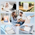 72개의 LED 조명이 FUNTOUCH 충전식 여행용 메이크업 미러 휴대용 조명 뷰티 3가지 컬러 디밍 가능한 터치 스크린 테이블탑 접이식 화장품... 