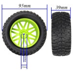 ShareGoo OD 3 77 RC 고무 타이어 플라스틱 림 육각 HSP 94170 94155 1 10 RC 코스 트럭 Wltoys 1 14