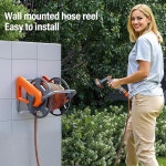 플로넥사 가든 호스 릴 카트 50-75피트 길이의 호스 외부용 휴대용 물 릴 벽걸이 도구 잔디밭용 이동식 카트