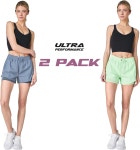 울트라 퍼포먼스 짐 반바지 여성 팩 2 나일론 압축 운동 라이너
