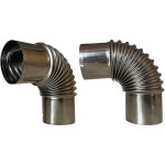 바디릴 2 36 스토브 파이프 야외 캠핑용 90도 굴뚝 스테인리스 스틸 연도 2개 우드 액세서리 직경 90 2 x 90