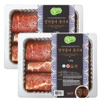 오늘고기 오늘고기 뼈없는 돼지갈비 수제양념 멍석말이돈구이 1 5kg 1 5kg 총 3kg