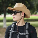 남성 여성 밭일 낚시 여름 카우보리 밀짚 벙거지 모자