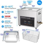 초음파 세척기 치과 리테이너 60W 600W 2L 3L 6L 10L 15L 30L 미국 EU AU 영국 47 15L 480W 1개 CJ060SD-2