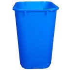 베이직 직사각형 상업용 사무실 쓰레기통 재활용 로고 7갤런 2팩 파란색 이전 커머셜
