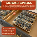 퍼시픽 문 트리 대나무 스파이스 랙 정리함 3단 양념 병 우수한 층별 나무 랙 캐비닛 서랍 조리대용 스탠드 스파이스 미포함