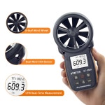 CFM 공기 흐름을 위한 BTMeter 프로 핸드헬드 HVAC 풍속계 풍속계 게이지 USB 동기화를 통해 풍속 온도 RH 이슬점 측정 BT-866A