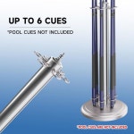 GSE 게임 스포츠 전문가 스탠드형 금속 당구 풀 큐 랙 6개의 스틱 여러 가지 제공 1 Brushed Nickel