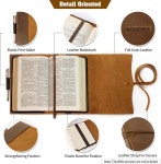 잭앤크리스 가죽 성경 커버 남녀용 책 홀더 스트랩 선물 Med - JC61-8M