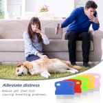 10피스 눈물 얼룩 제거 빗 개 벼룩 애완동물 그루밍 플라스틱 손잡이가 스테인리스 스틸 이빨로 비듬 조각과 얼룩을 제거합니다 10