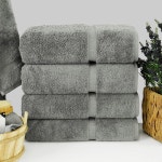 차키르 터키 린넨 호텔 스파 100 면 프리미엄 타월 부드럽고 흡수력이 뛰어난 4피스 목욕 타월