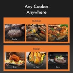 스마트 무선 육류 온도계 4 프로브 블루투스 식품 온도계 원격 추적 앱의 실시간 판독 iOS Android BBQ 그릴 스모커용