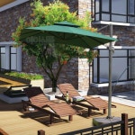 신호등 횡단보도그늘막 각도조절 파라솔 사각 캠핑파라솔 테라스