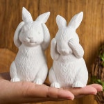 3D 앉아 토끼 실리콘 양초 금형 DIY 부활절 장식 석고 콘크리트 향기로운 비누 수지 공예 홈 드 만들기