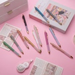 린브순 젤 펜 잉크 0 파인 포인트 매끄러운 필기 접이식 사무용품 12개 12-count