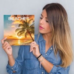 2025 월 캘린더 비치 18개월 걸 수 캘린더 비치 12 x 24 오픈 두꺼운 광택 종이 정리 Alpenglow