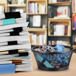 Fumete 12개 종이 클립 홀더 메쉬 데스크 금속 바인더 디스펜서 책상 용기 정리함 테이블 교실 사무실 가정용품용