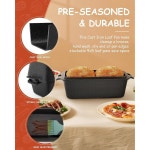 뚜껑이 주철 로프 팬 빵 베이킹 홈메이드 빵 케이크 미트로프 2피스 세트 오일 브러시 의 고른 열 분배