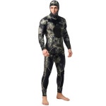 나탈리 오스만 카모 스피어피싱 잠수복 남성 1 네오프렌 2피스 후드 슈퍼 스트레치 다이빙 슈트 Camo-3mm Large