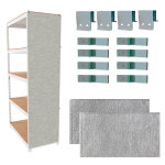 스피드랙 스피드랙 가림 커튼 사이드커튼세트 2장 W500 x H2100