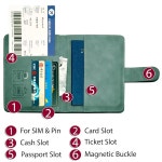 여행 여권 홀더 여성 남성용 2팩 RFID 커버 Green