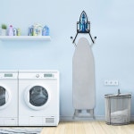 문 벽 위의 ORLESS 마운트 다림질 보드 걸이 세탁실 캐디 보관 홀더