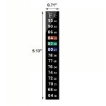 아쿠아닛 6개의 수족관 온도계 스트립 어항 스티커 테라리움 수온 테스트 5 13 x 0 71 0 71 x 5 13