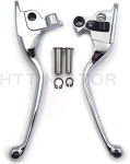HTMT 부품 크롬 브레이크 클러치 핸드 레버 할리 투어링 트라이크 모델 2014-이후 FLHR FLHRC와 호환 유압 클러치가 장착된 MT241-026-CD