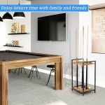 풀 스틱 홀더 - 독립형 큐 바닥 스탠드 나무 10홀 당구 랙 게임 룸 당구장 장식 클럽 테이블 액세서리용