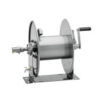 Hannay Reels 시리즈 1000 수동 핸드 크랭크 되감기 호스 릴 1 2 x 100 용량 3000 PSI 헤비 게이지 스틸 흑연 페인트 1020-14-16